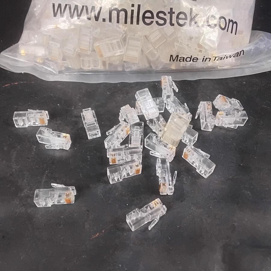 Used MILESTEK RJ45 MODULAR PLUG CONNECTORS ($13 OBO)