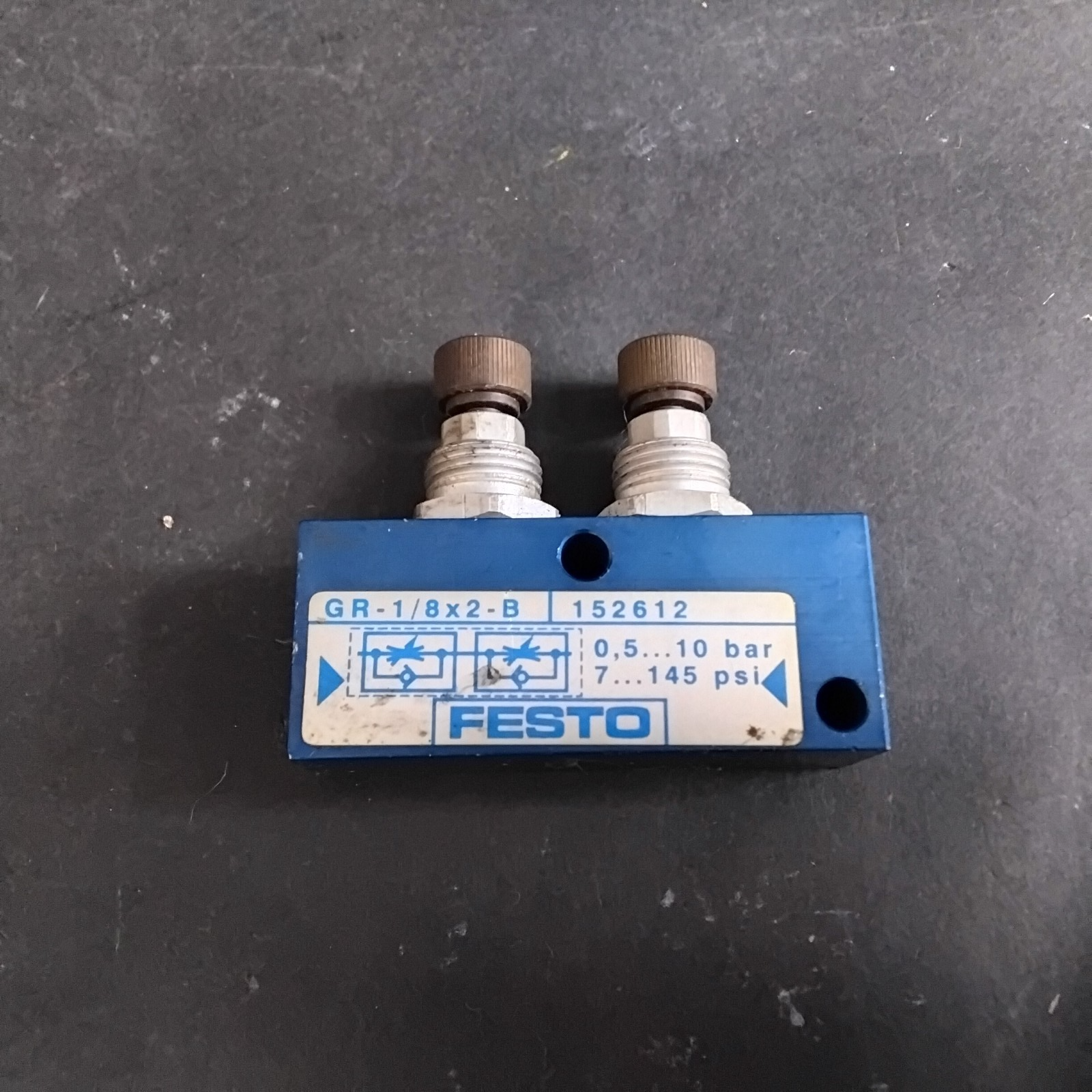 Used FESTO GR-1/8X2-B FLOW CONTROL VALVE ($18 OBO)