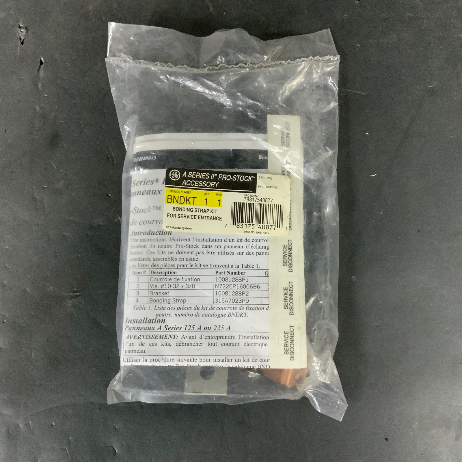GENERAL ELECTRIC BNDKT BONDING STRAP KIT ($13 OBO)