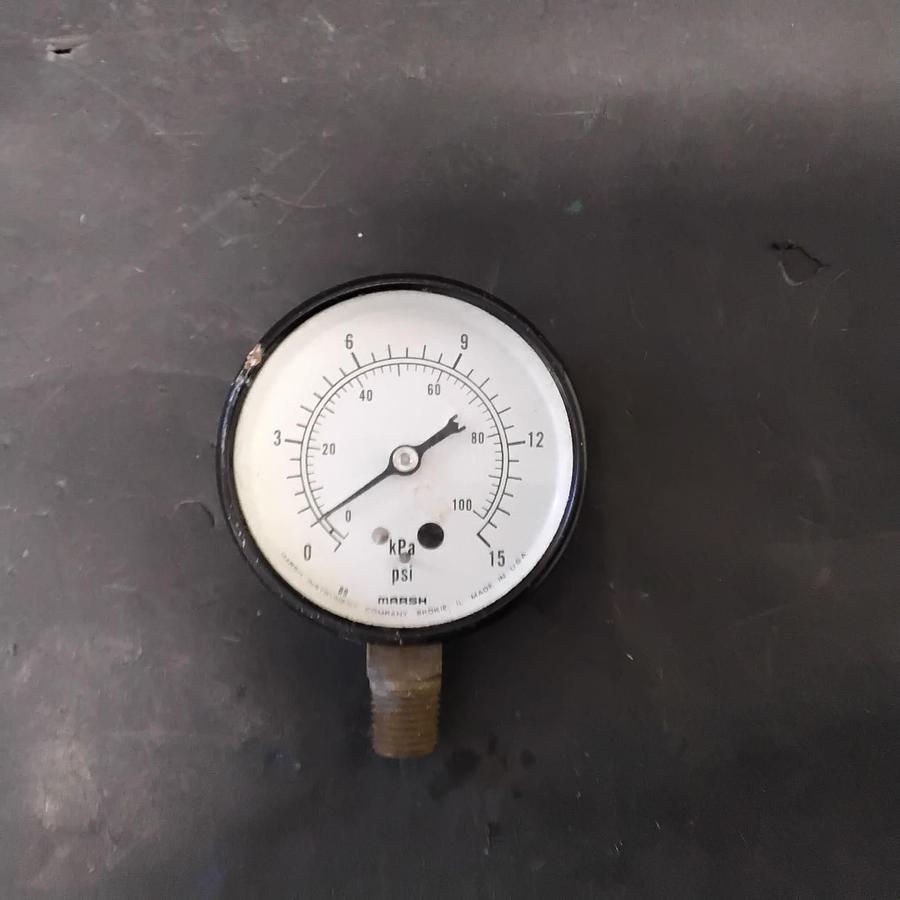 Used MARSH 0-15 PSI PRESSURE GAUGE ($14 OBO)