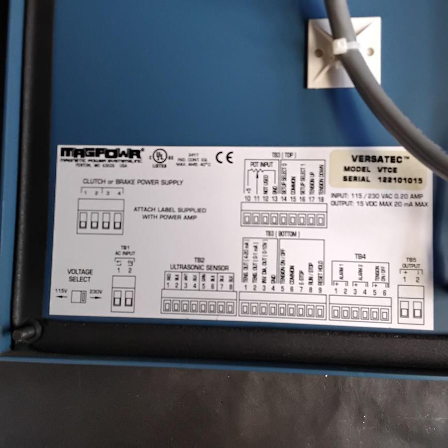 Used MAGPOWR VTCE VERSATEC TENSION CONTROLLER ($450 OBO)
