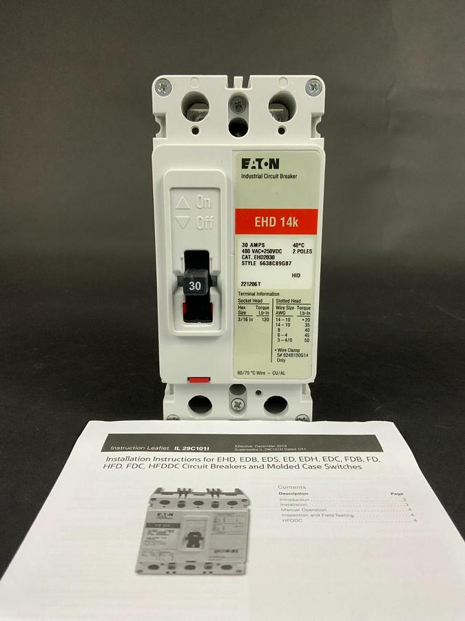Used EATON EHD2030 CIRCUIT BREAKER - BRAND NEW IN BOX ($140 OBO)