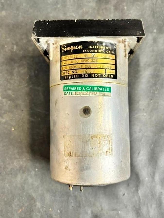 Used SIMPSON MILLIVOLTS D.C. PANEL METER 0-50