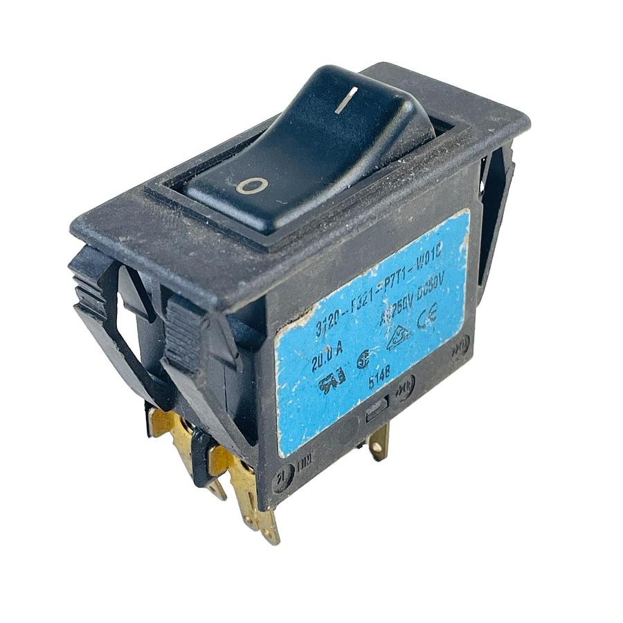 Used E-T-A 3120-F321-P7T1-W01D THERMAL CIRCUIT BREAKER 20A 250VAC 50VDC BLACK ROCKER