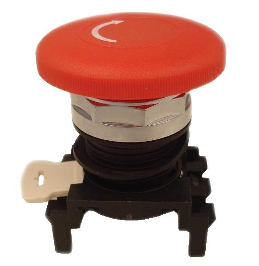 Used CUTLER HAMMER E22LL2C MUSHROOM PUSHBUTTON RED 40MM TWIST TO RELEASE NEW OPEN BOX