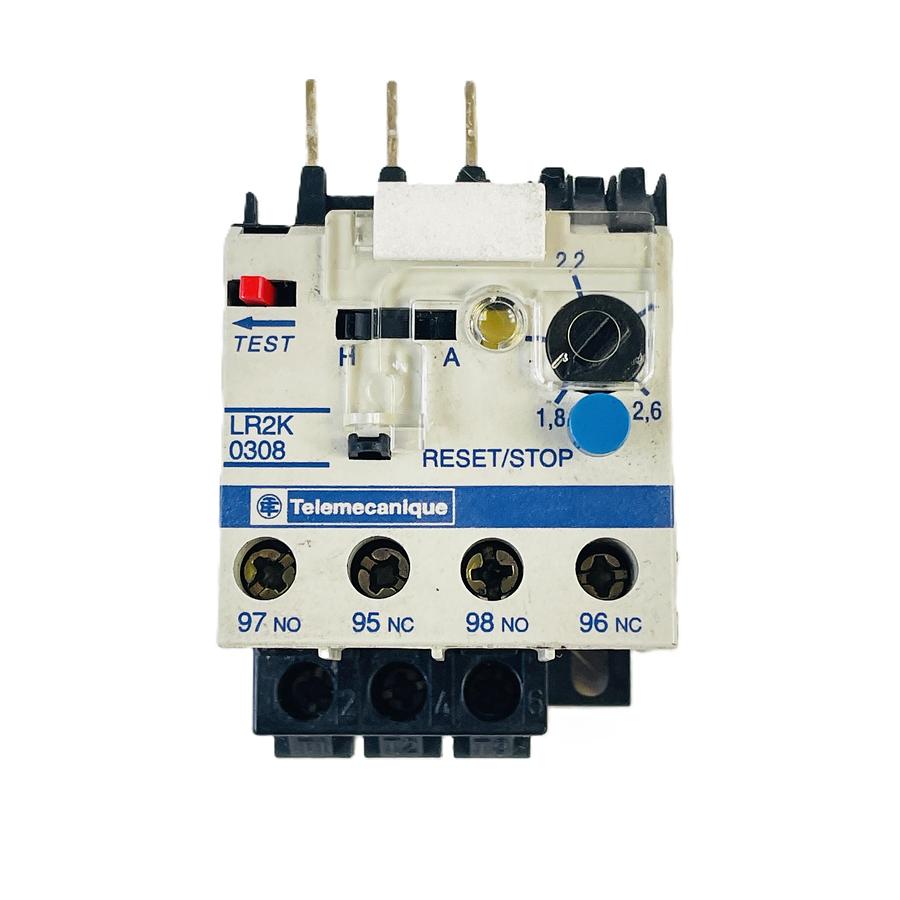 Refurbished TELEMECANIQUE LR2K 0308 OVERLOAD RELAY 1.8-2.6A 690V CLASS 10