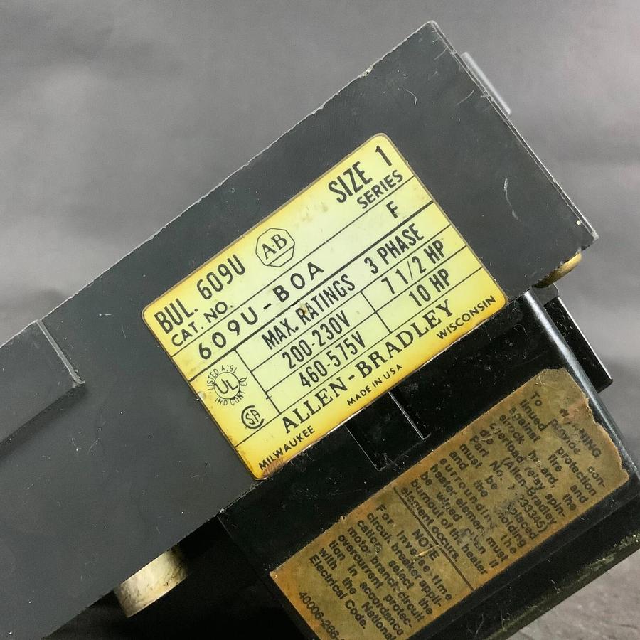 Used ALLEN BRADLEY 609U-BOA MANUAL STARTER ($145 OBO)