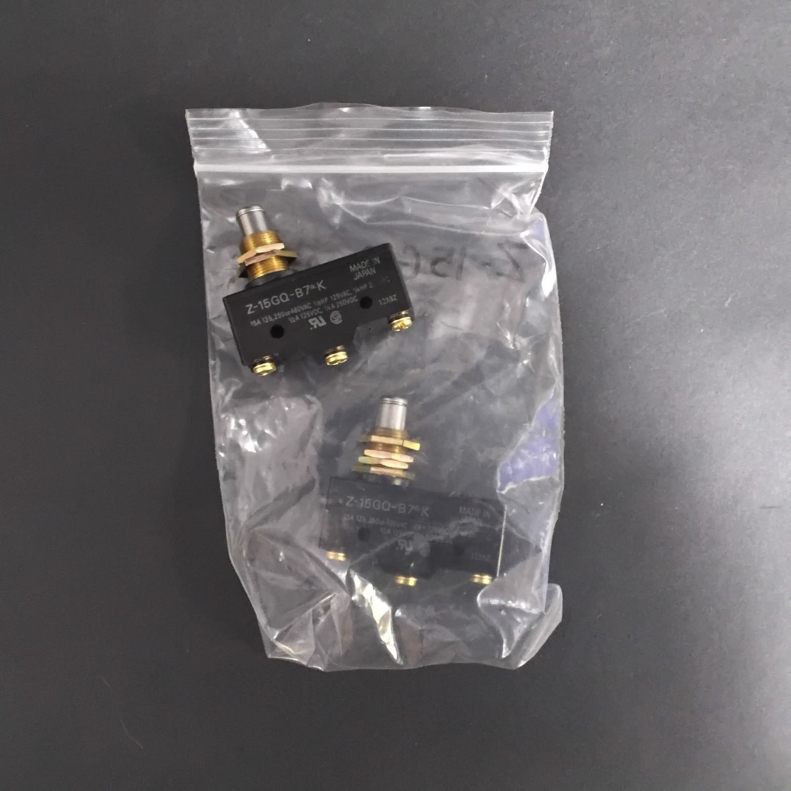 Used OMRON Z15GQB7K SNAP ACTION SWITCH- 2 PARTS ($11.50 OBO)
