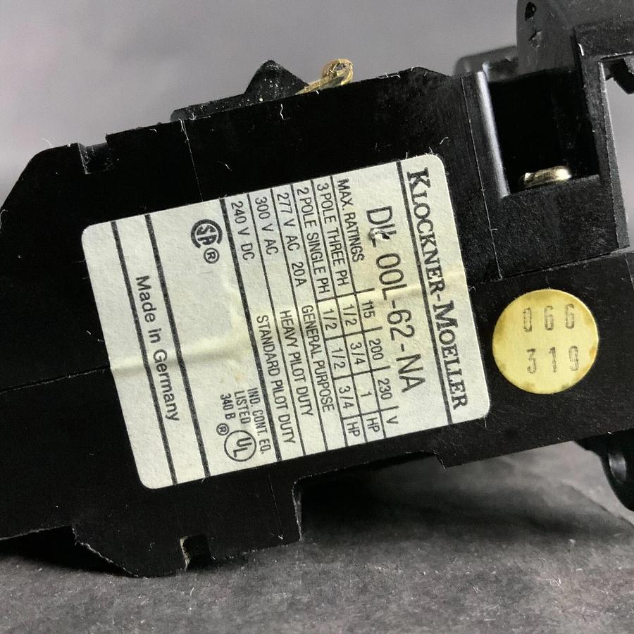Used KLOCKNER MOELLER DIL 00L-62-NA CONTACTOR RELAY ($70 OBO)