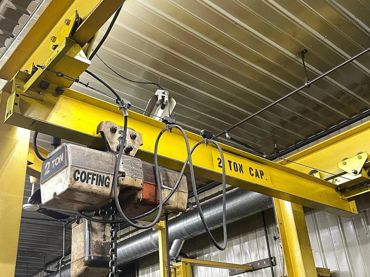 Used Freestanding Bridge Crane - 18'L x 10'W x 11'T - 2 Ton Capacity - ($23,000 OBO)