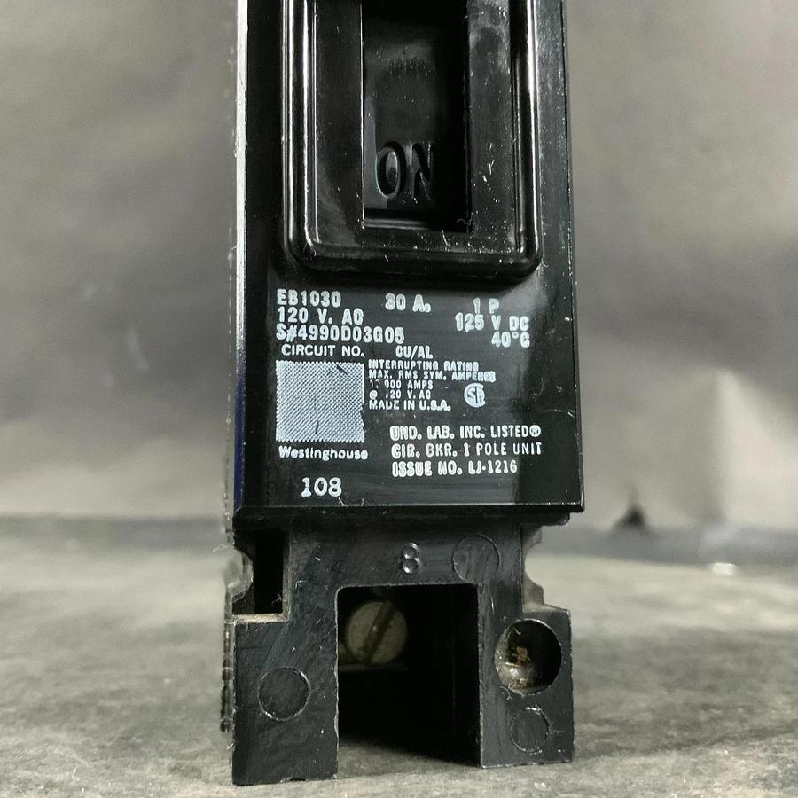 Used WESTINGHOUSE EB1030 CIRCUIT BREAKER ($25 OBO)