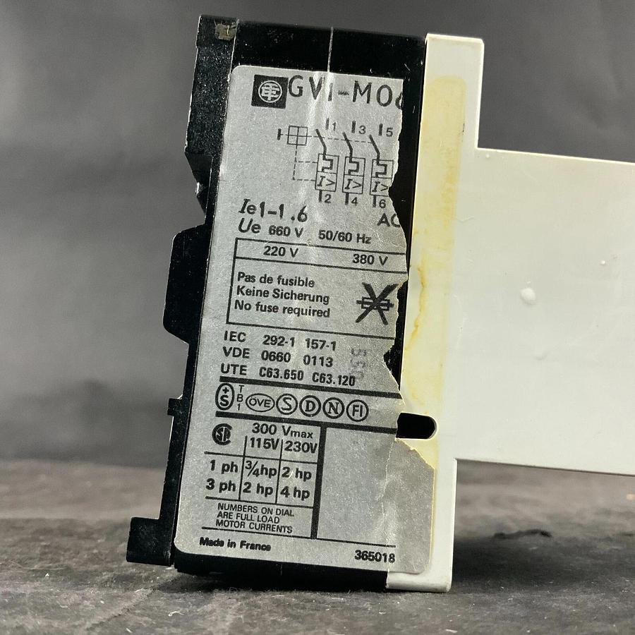 Used TELEMECANIQUE GV1-M06 CIRCUIT BREAKER ($30 OBO)