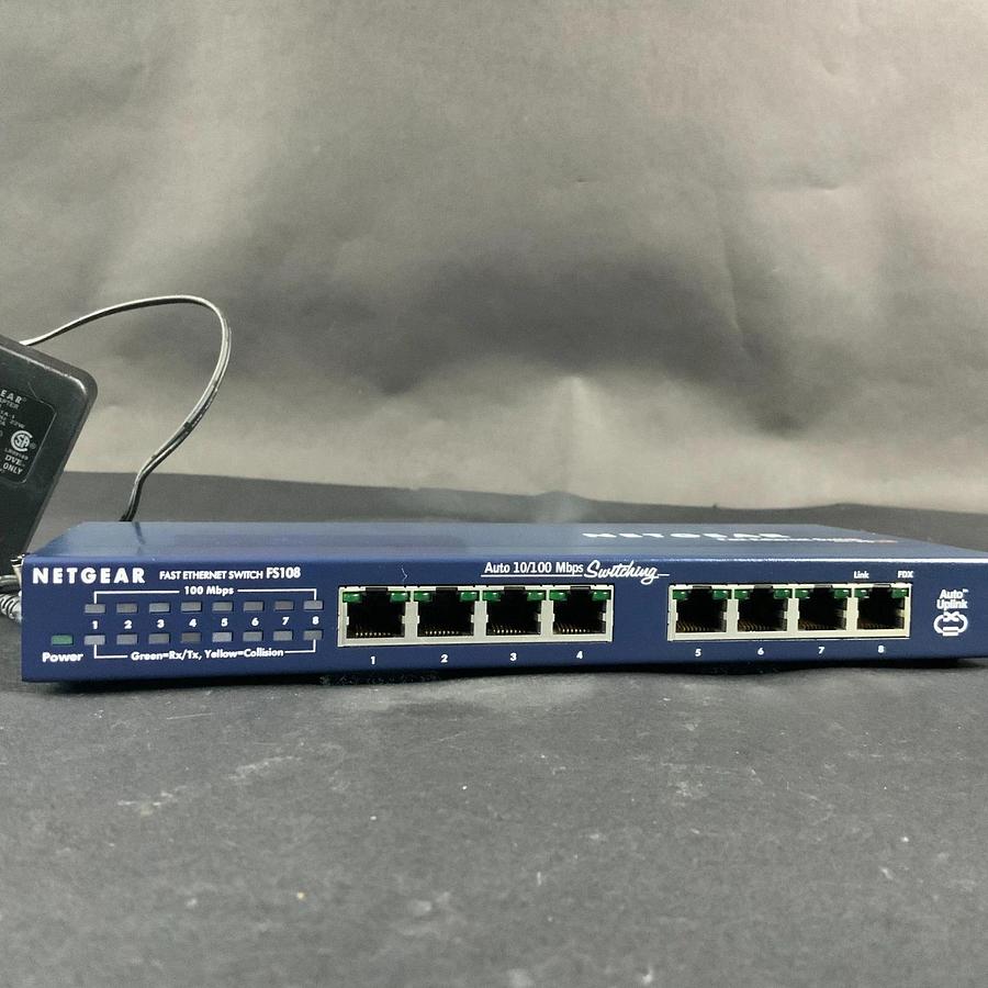 Used NETGEAR FS108 FAST ETHERNET SWITCH W/ POWER ADAPTOR ($25 OBO)
