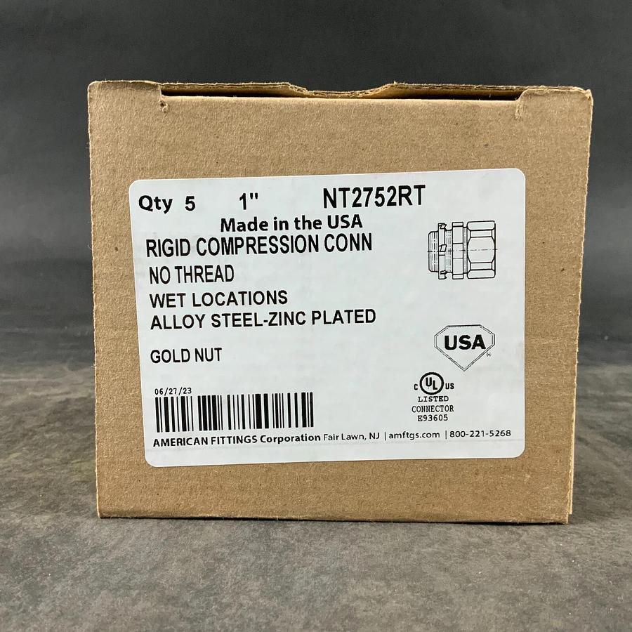 Used AMERICAN FITTINGS - NT2752RT 1" RIGID COMPRESSION CONNECTOR - SET OF 5 ($45 OBO)