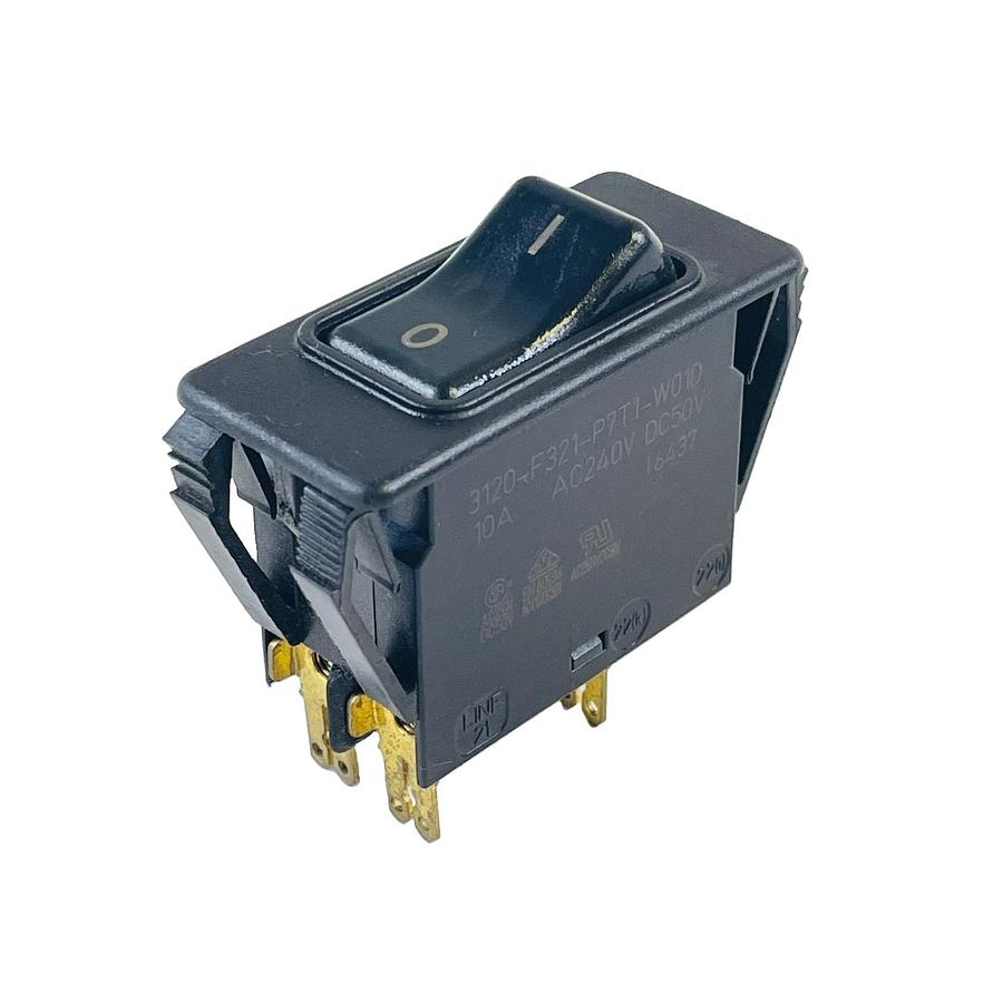 Used E-T-A 3120-F321-P7T1-W01D THERMAL CIRCUIT BREAKER 10A 240VAC 50VDC BLACK ROCKER