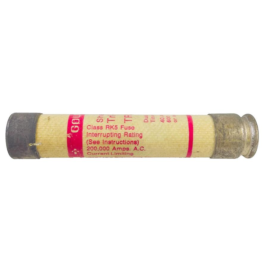 Used GOULD SHAWMUT TRS40R TIME DELAY FUSE 40A 600 VAC 300 VDC CLASS RK5