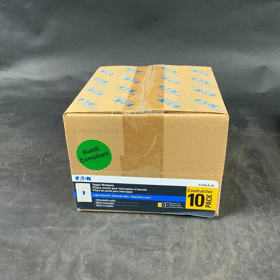 EATON 5134LA-10 TOGGLE WALLPLATE - SET OF 10 ($10 OBO)