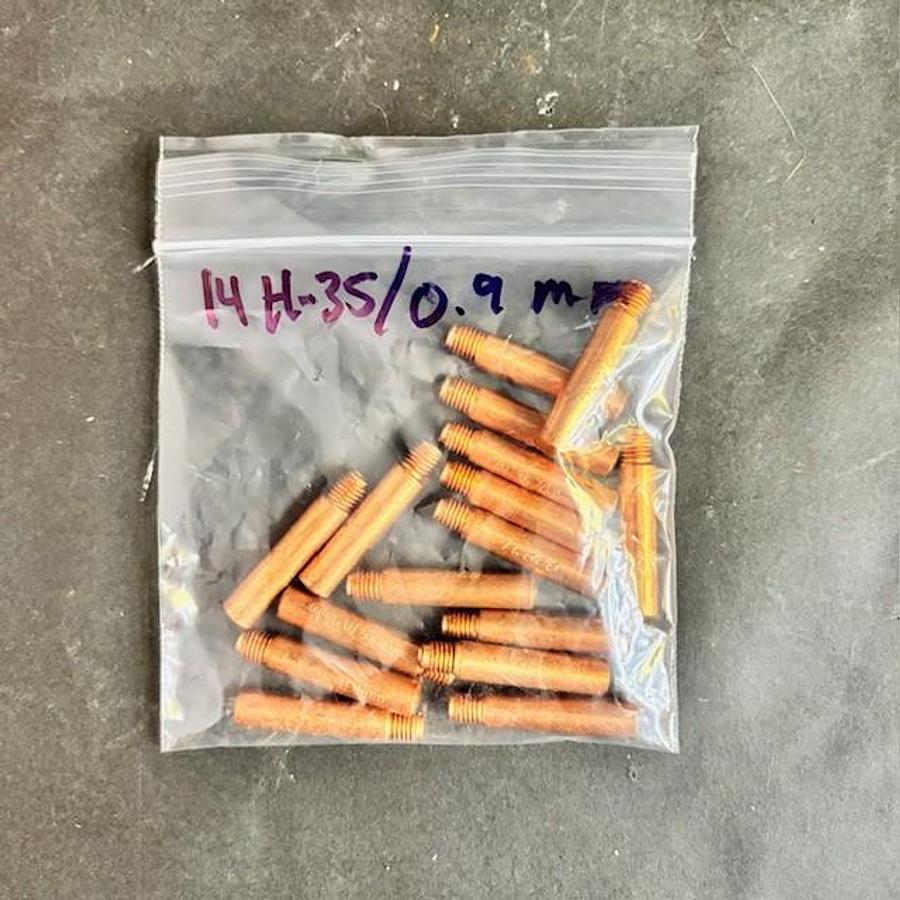Used TWECO 14H-35/0.9MM CONTACT TIPS PACK OF 16