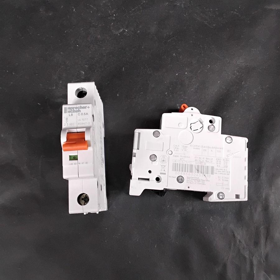 Used SPRECHER + SCHUH L8-C0.5A CIRCUIT BREAKER- GROUP OF 2 ($14 OBO)