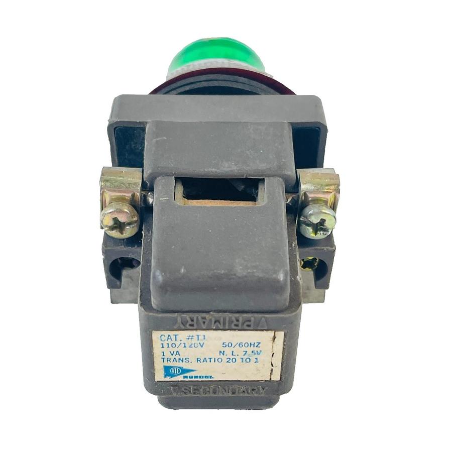 Used WESTINGHOUSE 10120H PILOT LIGHT GREEN 30MM STOP OIL-TITE REFURBISHED EXCELLENT