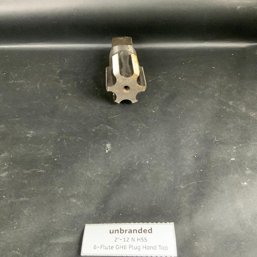 Used Unbranded 2”-12 N HSS 6-FLUTE GH6 PLUG HAND TAP ($90 OBO)