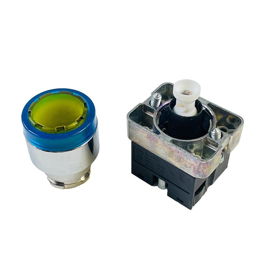Used AUTOMATIONDIRECT GCX1194-24L 22MM METAL YELLOW ILLUMINATED PUSHBUTTON 24V AC/DC