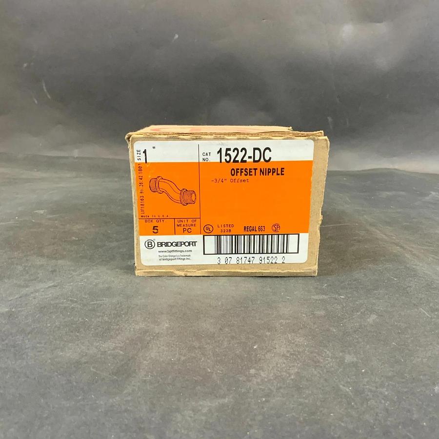BRIDGEPORT 1522-DC 1” OFFSET NIPPLE - BOX OF 5 ($15 OBO)