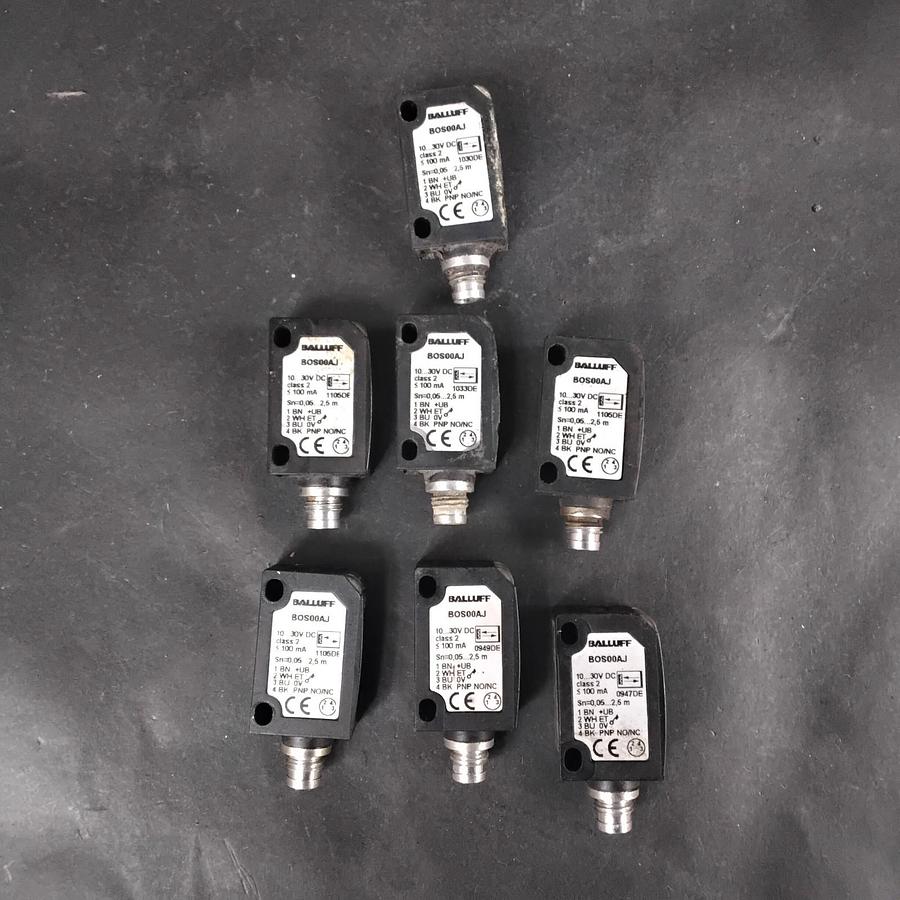 Used BALLUFF BOS00AJ PHOTOELECTRIC SENSORS - GROUP OF 7 ($16 OBO)