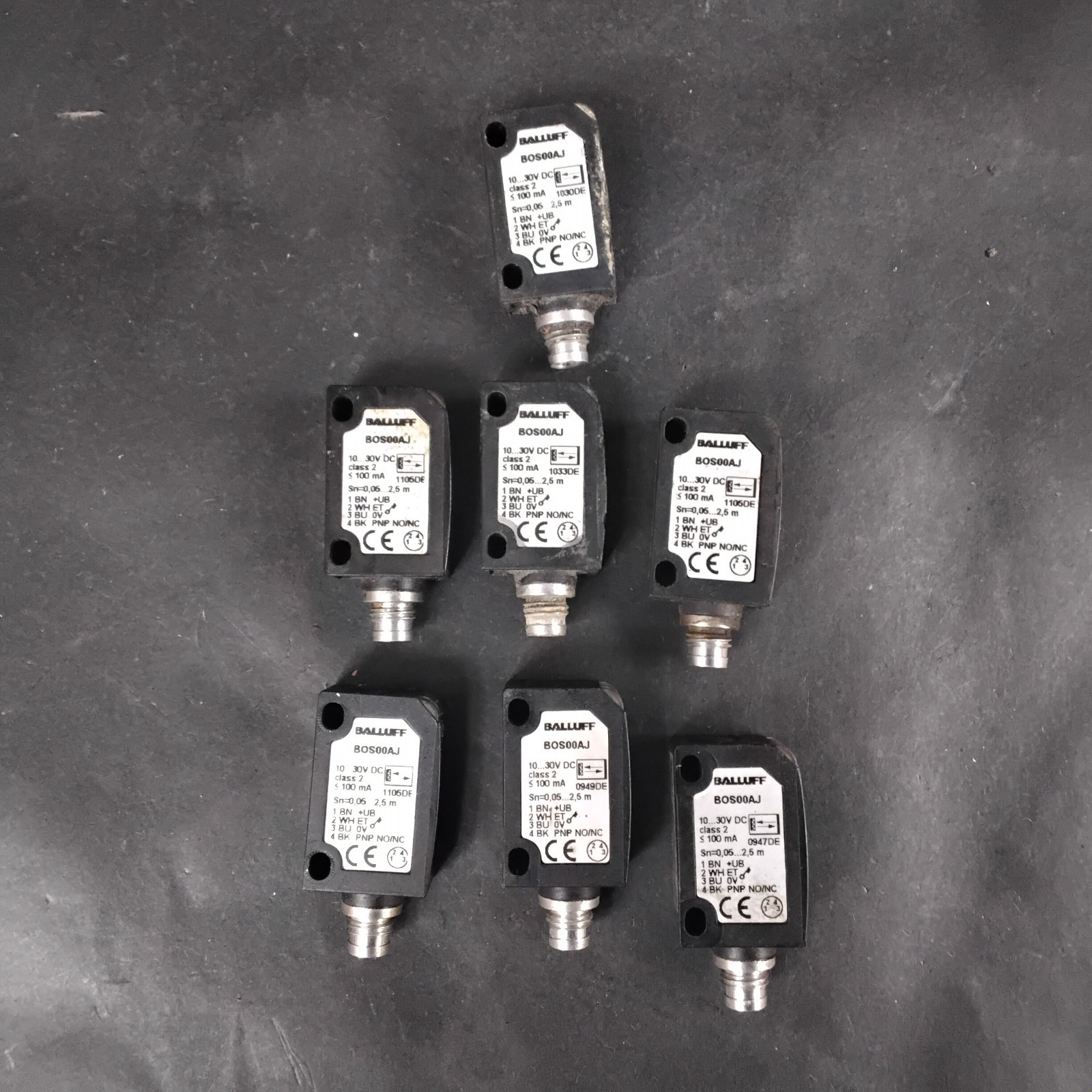 Used BALLUFF BOS00AJ PHOTOELECTRIC SENSORS - GROUP OF 7 ($16 OBO)