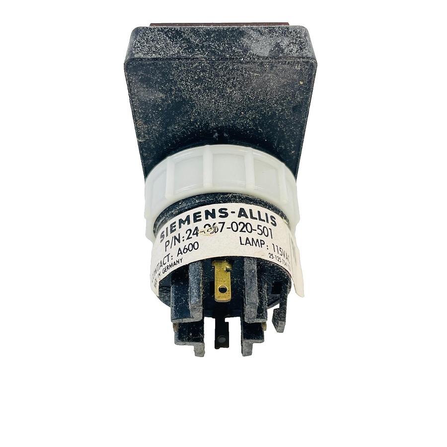 Used SIEMENS ALLIS KXP1RJ START STOP PUSHBUTTON NEMA 1 RED LIGHT 115V NEW OPEN BOX