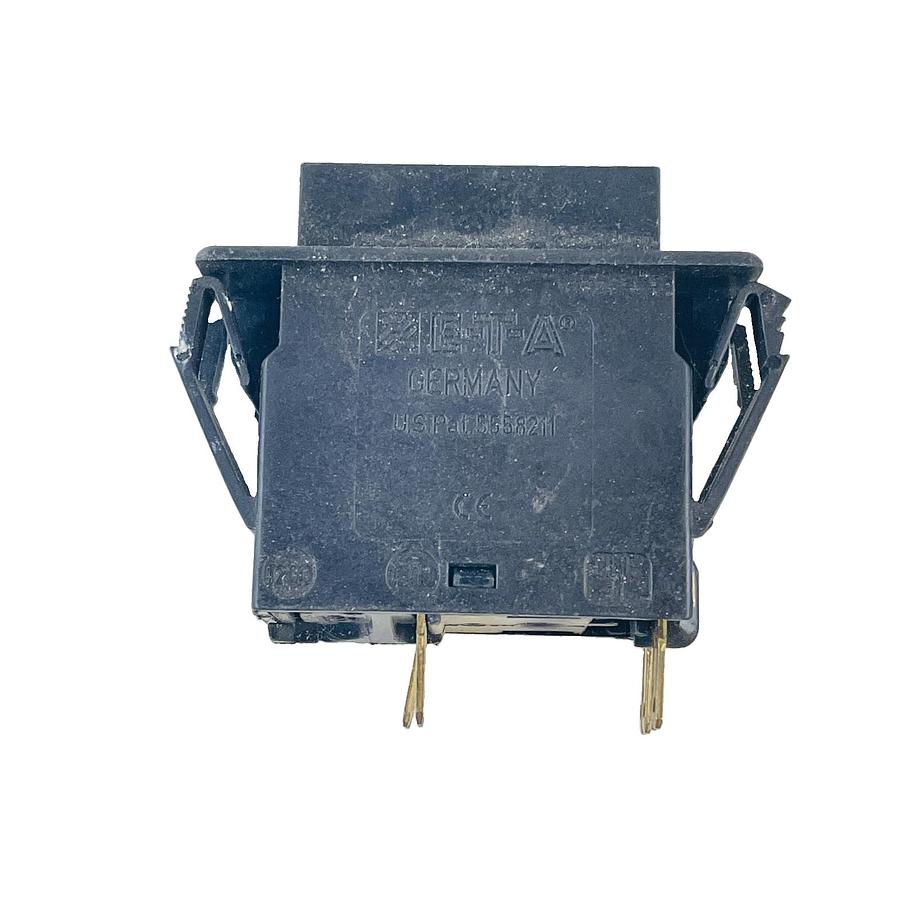 Used E-T-A 3120-F323-P7T1-W19DB4 10A 240VAC 50VDC GREEN ILLUMINATED ROCKER BREAKER