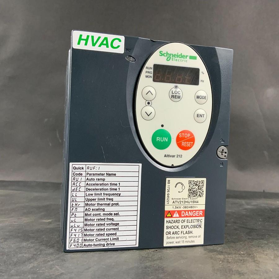 Used SCHNEIDER ELECTRIC ALTIVAR 212 ATV212HU15N4 AC DRIVE ($300 OBO)