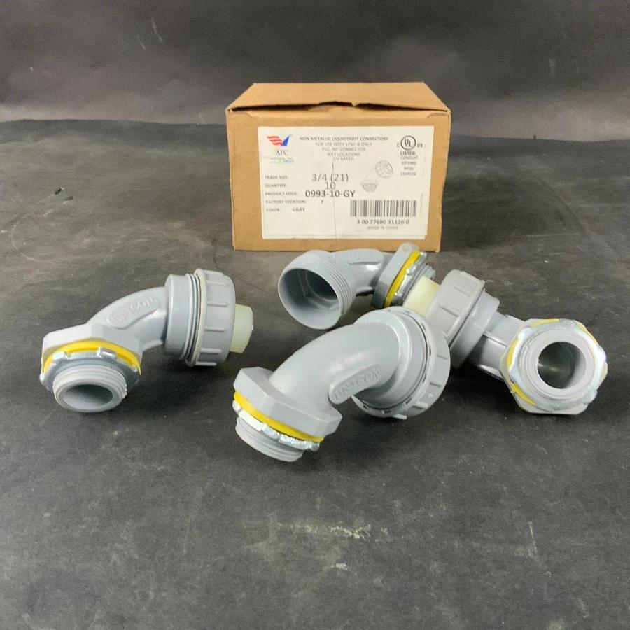 AFC FITTINGS 0093-10-GY 3/4” CONNECTORS ($30 OBO) - LOT OF 10