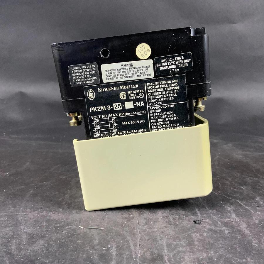 Used MOELLER PKZM3-25-U-NA CIRCUIT BREAKER - WITH HI22-PKZM3 AUX CONTACT ($35 OBO)