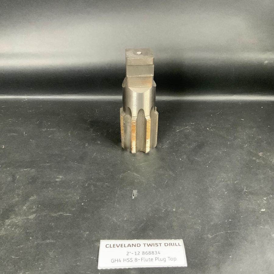 Used CLEVELAND TWIST DRILL 2”-12 868834 GH4 HSS 8-FLUTE PLUG TAP ($135 OBO)