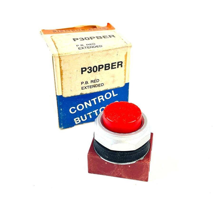 Used SIEMENS ALLIS P30PBER RED EXTENDED PUSHBUTTON NEW OPEN BOX FULLY FUNCTIONAL