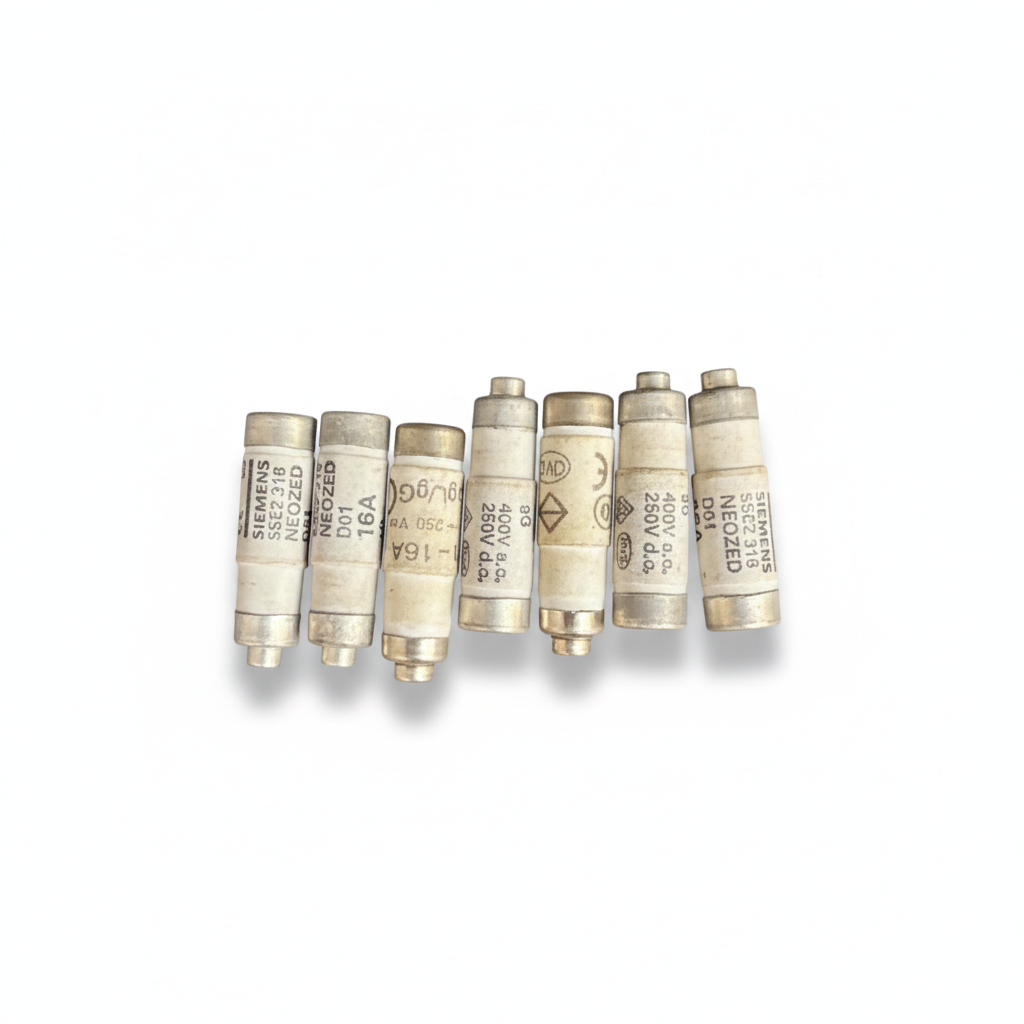 Refurbished LOT OF 7 SIEMENS 5SE2316 D01 FUSE LINKS 16A 400VAC 250VDC 50KA GG REFURBISHED