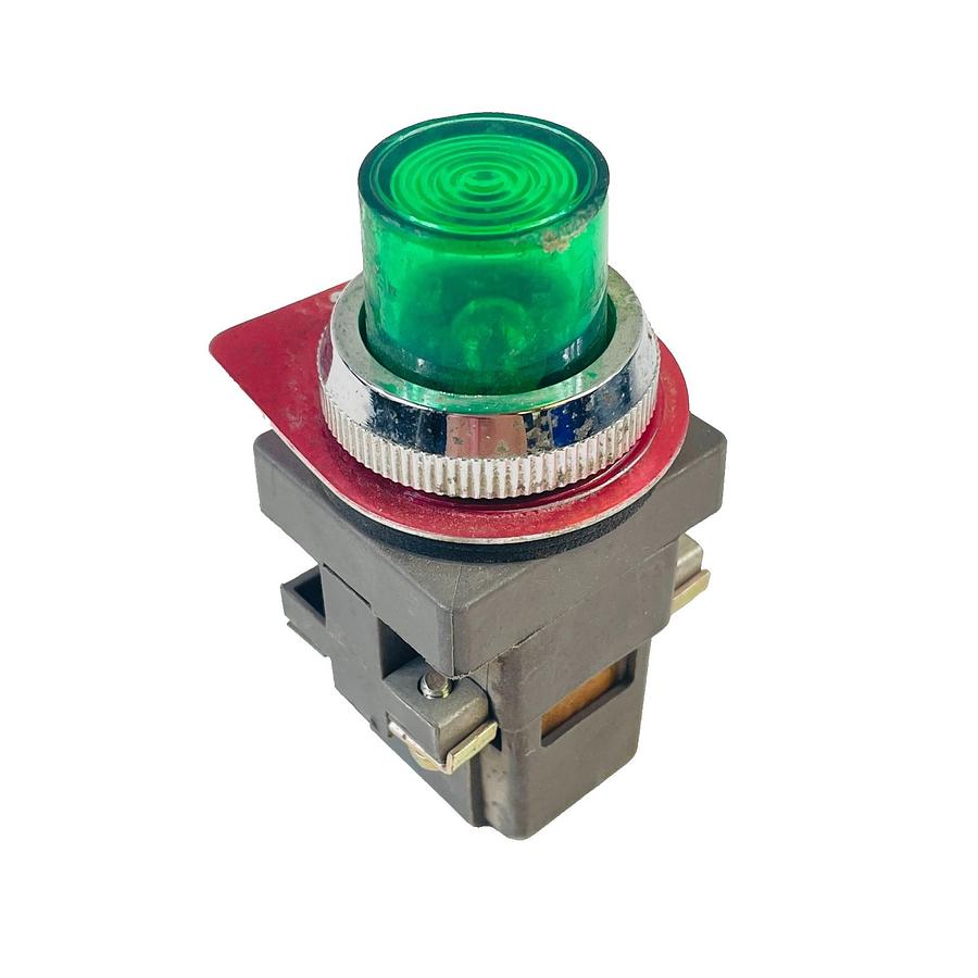 Used WESTINGHOUSE 10120H PILOT LIGHT GREEN 30MM STOP OIL-TITE REFURBISHED EXCELLENT