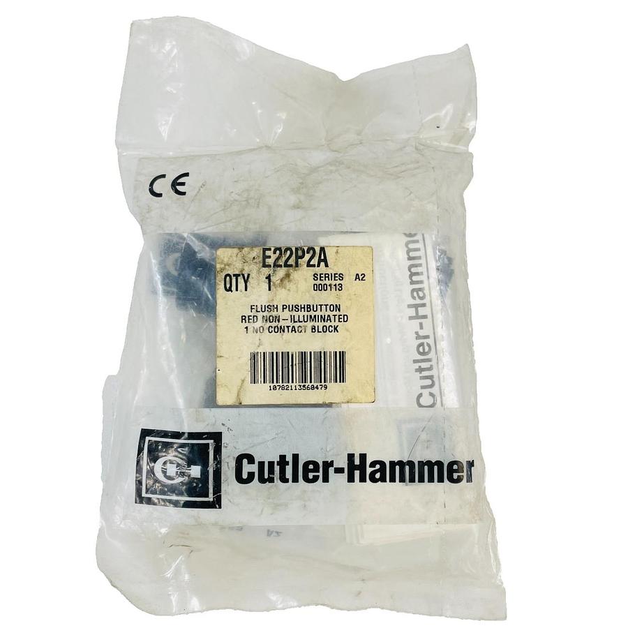 CUTLER HAMMER E22P2A SER A2 FLUSH RED PUSHBUTTON NON-ILLUMINATED 1NO CONTACT