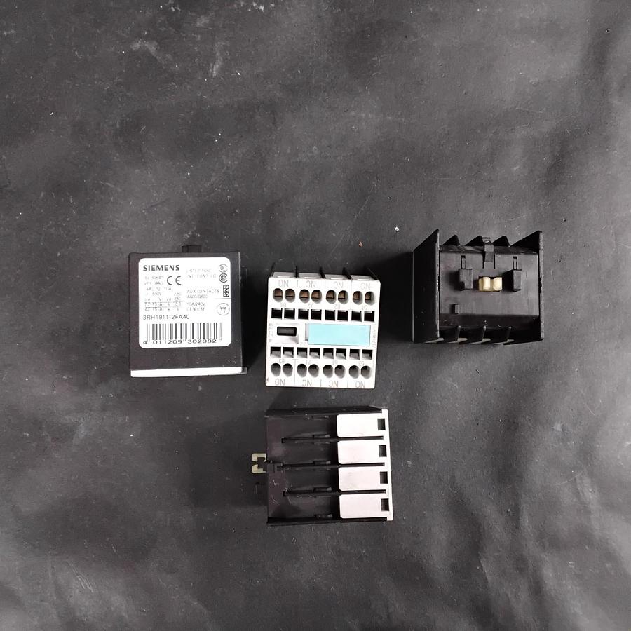 Used SIEMENS 3RH1911-2FA40 AUXILIARY BLOCKS ($15/EACH OBO)