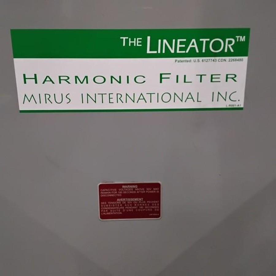 Used MIRUS INTERNATIONAL AUHF-800-480-60-D-E1 LINEATOR HARMONIC FILTER ($22,000 OBO)