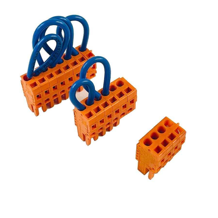 Used WAGO MCS MIDI 231 8-POLE 6-POLE 4-POLE PLUGGABLE TERMINAL BLOCK LOT OF 3