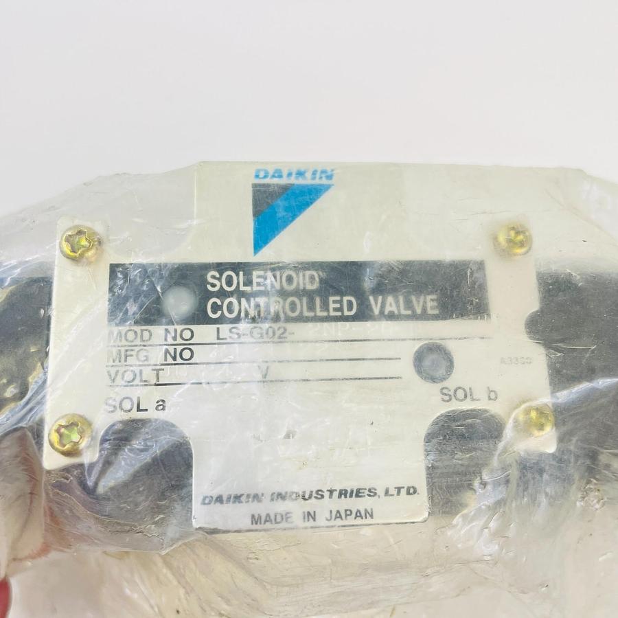 DAIKIN LS-G02-2NP-20-N SOLENOID CONTROLLED VALVE HYDRAULIC INDUSTRIAL