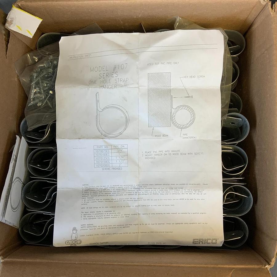 Used CADDY 107 1" ONE HOLE WRAPAROUND STRAP - BOX OF 203 ($80 OBO)