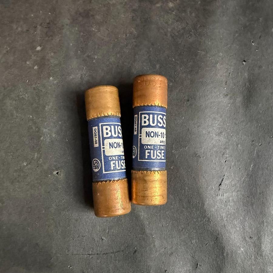 Used BUSSMANN NON-10 FUSES - SET OF 2