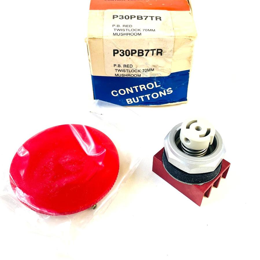 Used SIEMENS ALLIS P30PB7TR RED TWISTLOCK PUSHBUTTON 70MM MUSHROOM NEW OPEN BOX