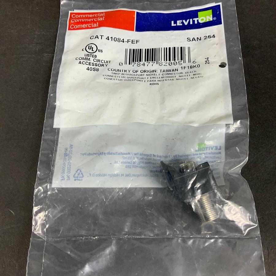 LEVITON 41084-FEF QUICKPORT F-CONNECTOR - NEW ($2.50)
