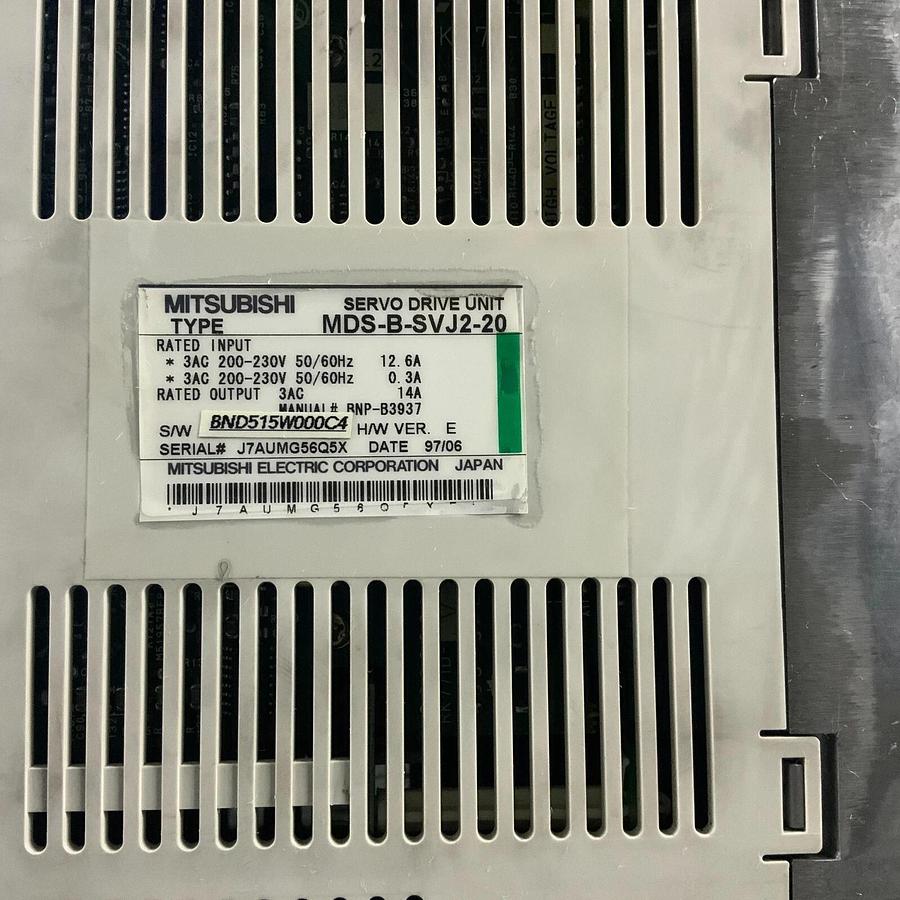 Used MITSUBISHI MDS-B-SV J2-20 SERVO DRIVE UNIT ($400 OBO)