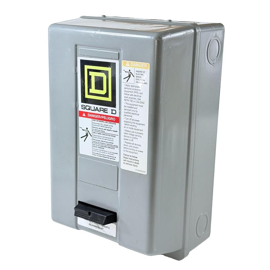 SQUARE D 8536SCG3V08H30S NEMA MOTOR STARTER SIZE 1 27A 10HP 208V COIL NEW