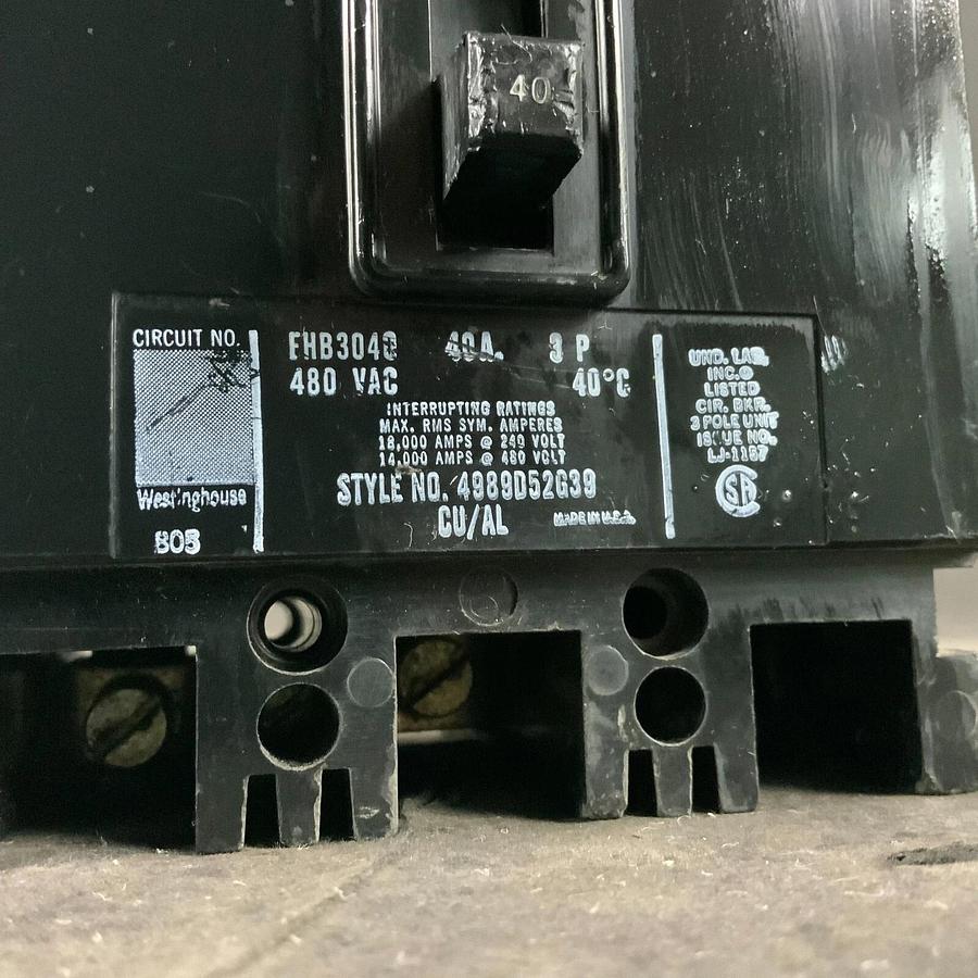 Used WESTINGHOUSE FHB3040 CIRCUIT BREAKER ($40 OBO)